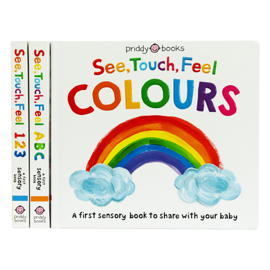 See Touch Feel Series 3 Books Collection Set (123, Colours & ABC) - Ages 0+ - Board Book