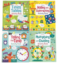 Load image into Gallery viewer, Usborne Maths Activity Series 4 Books Collection Set - Ages 5-9 - Paperback