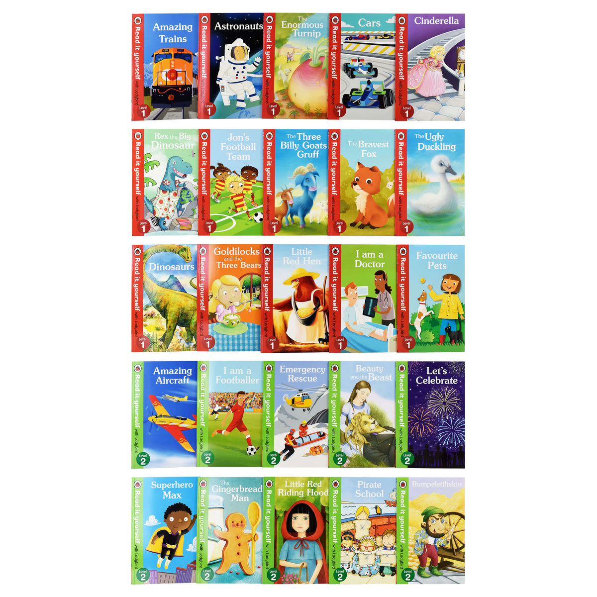 Read It Yourself With Ladybird (Level 1-4) 50 Books - Ages 5-7 - Paperback