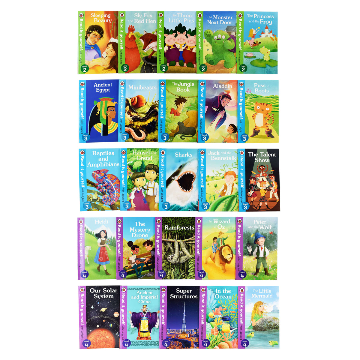 Read It Yourself With Ladybird (Level 1-4) 50 Books - Ages 5-7