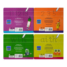 Load image into Gallery viewer, Numberblocks and Alphablocks: Let&#39;s Learn Numbers and Letters 4-Book Wipe-Clean Box Set with pens By Sweet Cherry Publishing - Ages 3-6 - Board Book