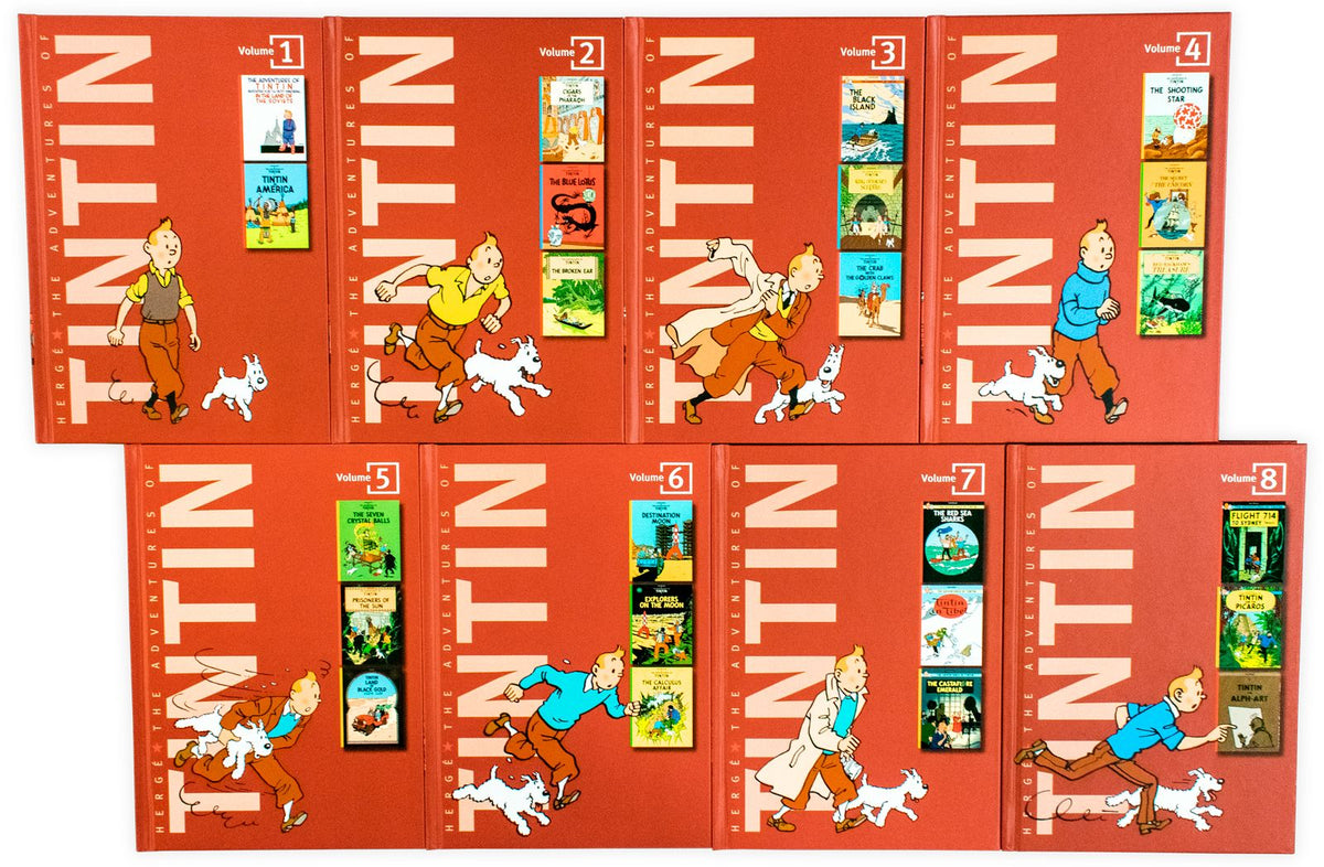 The Adventures of Tintin by Hergé: Compact Edition 8 Books Box Set