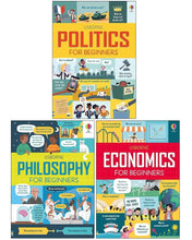 Load image into Gallery viewer, Usborne For Beginners Series: Politics, Philosophy and Economics 3 Books Collection Box Set - Ages 11+ - Hardback