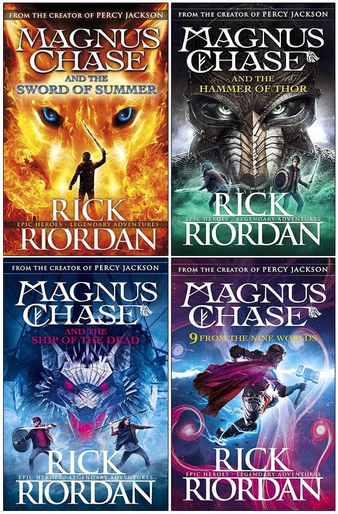 Rick Riordan Magnus Chase Series 4 Books Collection Set - Ages 9- 11 - Paperback