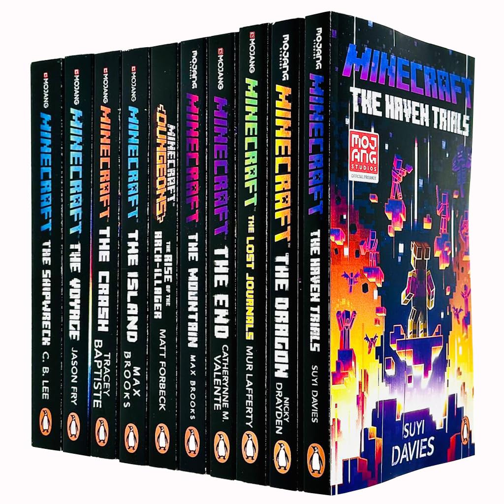 The Official Minecraft Novels 10 Books Collection Set - Ages 7-11 - Paperback