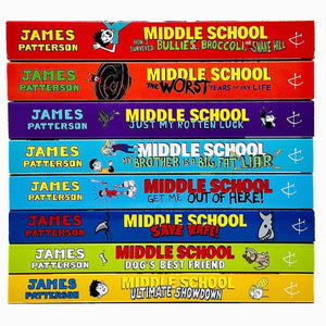 Middle School By James Patterson 8 Books Collection Set - Ages 9-14 - Paperback