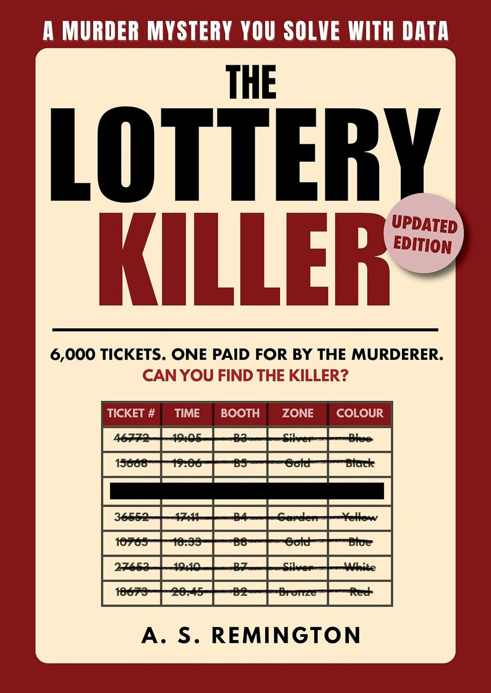 The Lottery Killer: An Immersive Murder Mystery Logic Puzzle by A. S. Remington - Fiction - Paperback