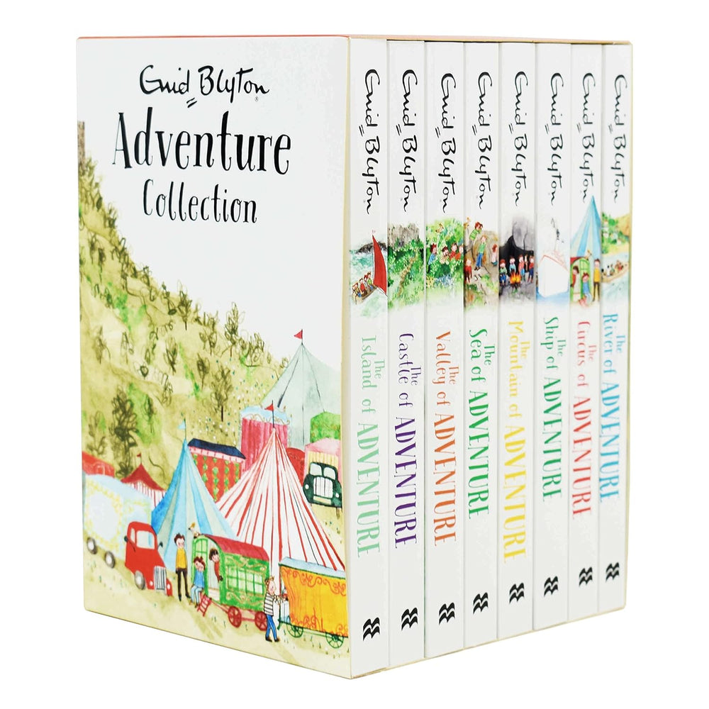 Enid Blyton Adventure Series 8 Books Collection (Mountain, Sea, River, Circus, Valley, Ship, Castle, Island) - Ages 9-14 - Paperback - Bangzo Books Wholesale