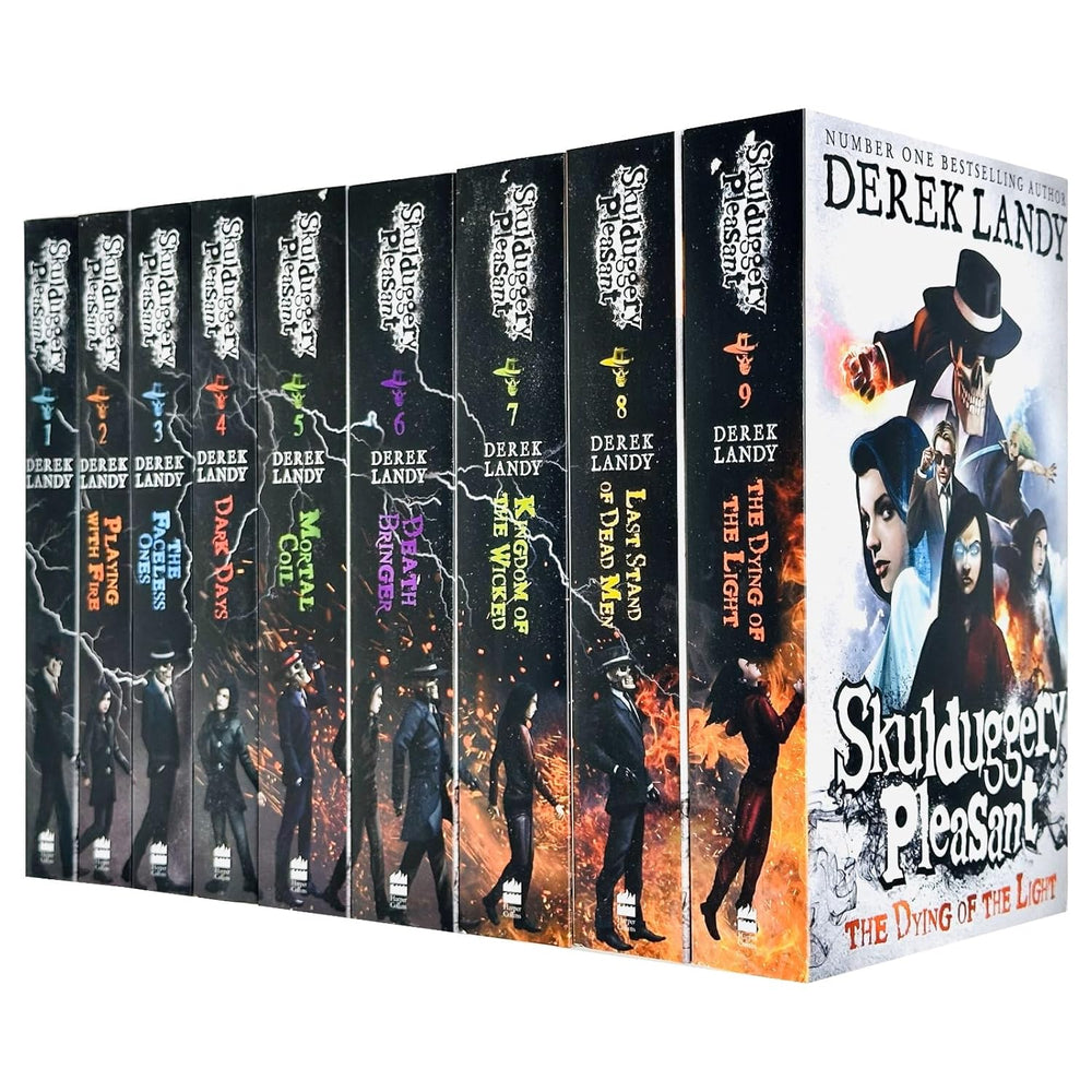 Skulduggery Pleasant by Derek Landy: Books 1-9 Set - Ages 11+ - Paperback - Bangzo Books Wholesale