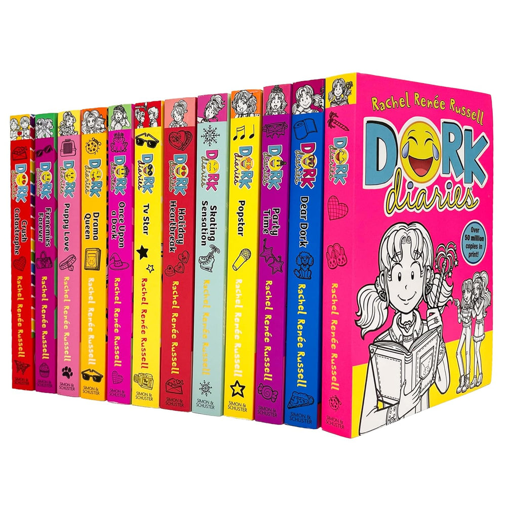 Dork Diaries Series (Vol. 1-12) By Rachel Renee Russell 12 Books Collection Set- Ages 9-14 - Paperback - Bangzo Books Wholesale