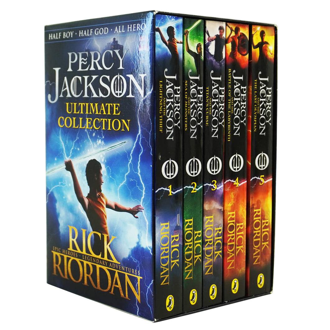 Percy Jackson by Rick Riordan 5 Books Box Set - Ages 9-14 - Paperback