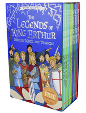 Load image into Gallery viewer, The Legends Of King Arthur Easy Classic 10 Books Box Set By Tracey Mayhew - Ages 7-9 - Paperback