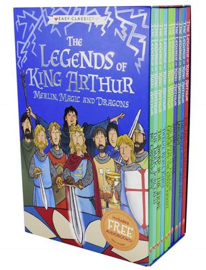 The Legends Of King Arthur Easy Classic 10 Books Box Set By Tracey Mayhew - Ages 7-9 - Paperback