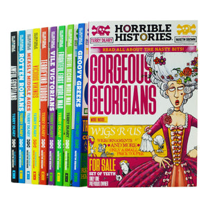 Horrible Histories Savage 10 Book Collection Set By Terry Deary - Ages 8-12 - Paperback