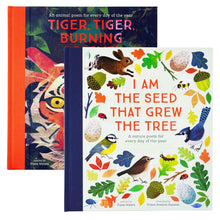 Load image into Gallery viewer, Fiona Waters Poetry Collections 2 Books Set (I Am the Seed That Grew the Tree &amp; Tiger, Tiger, Burning Bright!) - Ages 4-11 - Hardback