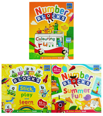 Numberblocks Colouring Fun & Sticker Activity Book Collection 3 Books Set - Ages 3+ - Paperback