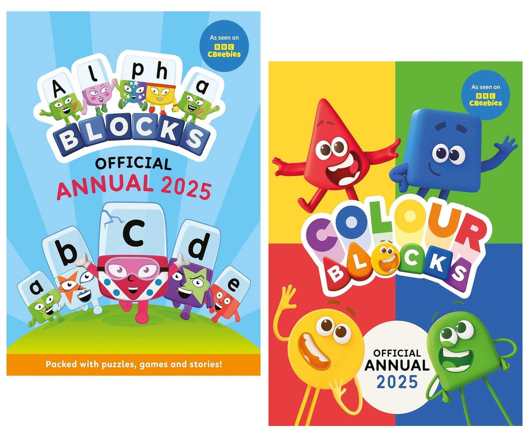 Alphablocks & Colourblocks Annual 2025 By Sweet Cherry Publishing: 2 Books Collection Set - Ages 3-5 - Hardback