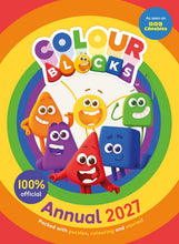 Load image into Gallery viewer, Colourblocks Annual 2027: Packed with Puzzles, Colouring and Stories! - Ages 3-5 - Hardback
