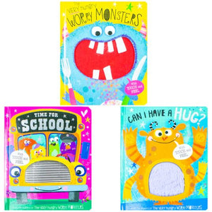 The Very Hungry Worry Monsters Touch and Feel Library Collection By Rosie Greening: 3 Books Set - Ages 3+ - Board Book