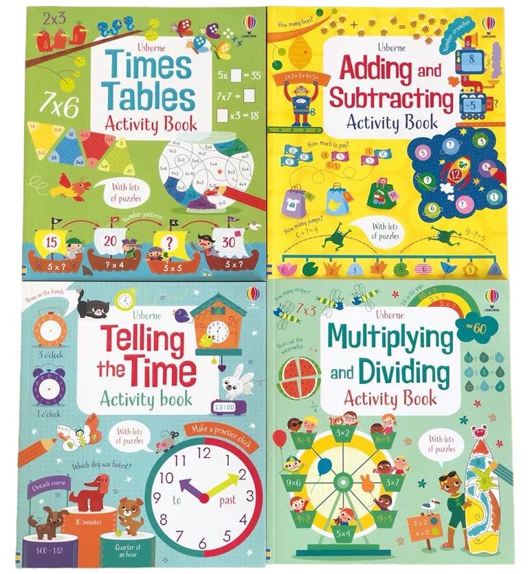 Usborne Maths Activity Series 4 Books Collection Set - Ages 5-9 - Paperback - Bangzo Books Wholesale