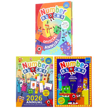 Load image into Gallery viewer, Numberblocks Annual 2026, 2025 &amp; 2024 Children's stories, puzzles, games, colouring &amp; More: 3 Books Collection Set - Ages 4+ - Hardback