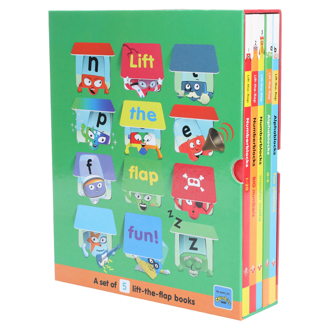 Numberblocks and Alphablocks Lift-the-Flap 5 Books Collection Set By Sweet Cherry Publishing - Ages 3+ - Board Book