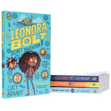 Load image into Gallery viewer, Leonora Bolt Secret Inventor Series (Book 1-4) by Lucy Brandt: Illustrated 4 Books Collection Set - Ages 6-10 - Paperback - Bangzo Books Wholesale