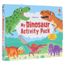 Load image into Gallery viewer, Usborne: My Dinosaur Activity Pack 3 Books Box Set and Over 200 Stickers - Ages 3+ - Paperback