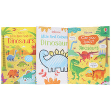 Load image into Gallery viewer, Usborne: My Dinosaur Activity Pack 3 Books Box Set and Over 200 Stickers - Ages 3+ - Paperback