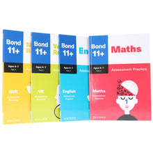 Load image into Gallery viewer, Bond 11+ Maths and English Verbal &amp; Non-Verbal Reasoning Assessment Practice 4 Books Collection Set – Ages 6-7 years- Paperback