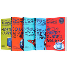 Load image into Gallery viewer, The Hitchhiker's Guide to the Galaxy by Douglas Adams: Complete Books 1-5 Box Set - Fiction - Paperback - Bangzo Books Wholesale
