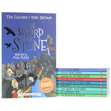 Load image into Gallery viewer, The Legends Of King Arthur Easy Classic 10 Books Box Set By Tracey Mayhew - Ages 7-9 - Paperback