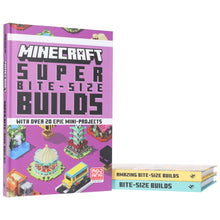 Load image into Gallery viewer, Minecraft Bite-Size Builds by Mojang AB 3 Books Collection Box Set - Ages 7+ - Hardback