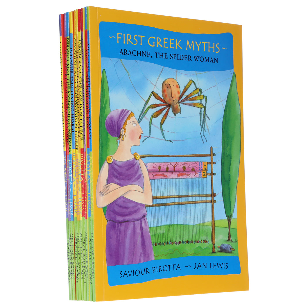 First Greek Myths Series by Saviour Pirotta 10 illustrated Books Collection Set - Ages 5-11 - Paperback