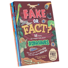 Load image into Gallery viewer, Fake or Fact? Series About (Dinosaurs, Space &amp; Science) Illustrated 3 Books Collection Set (Includes a Free Audiobook!) - Ages 7-9 - Paperback - Bangzo Books Wholesale
