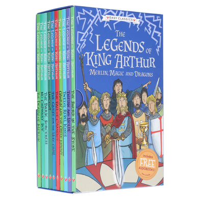 The Legends Of King Arthur Easy Classic 10 Books Box Set By Tracey Mayhew - Ages 7-9 - Paperback