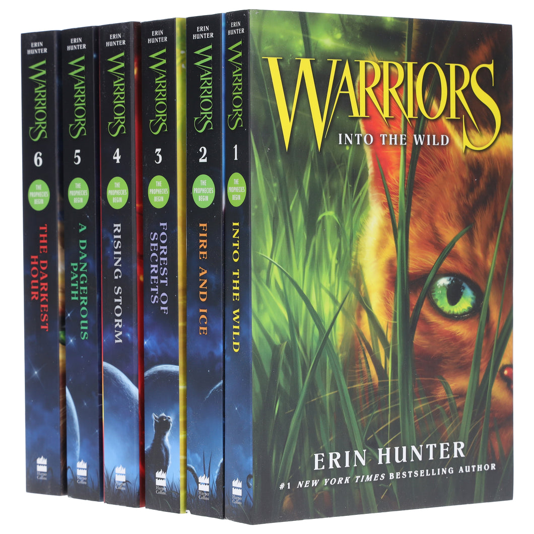 Warrior Cats Series 1: The Prophecy Begin by Erin Hunter 6 books Collection Set - Ages 8-12 - Paperback