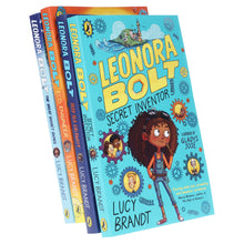 Load image into Gallery viewer, Leonora Bolt Secret Inventor Series (Book 1-4) by Lucy Brandt: Illustrated 4 Books Collection Set - Ages 6-10 - Paperback - Bangzo Books Wholesale