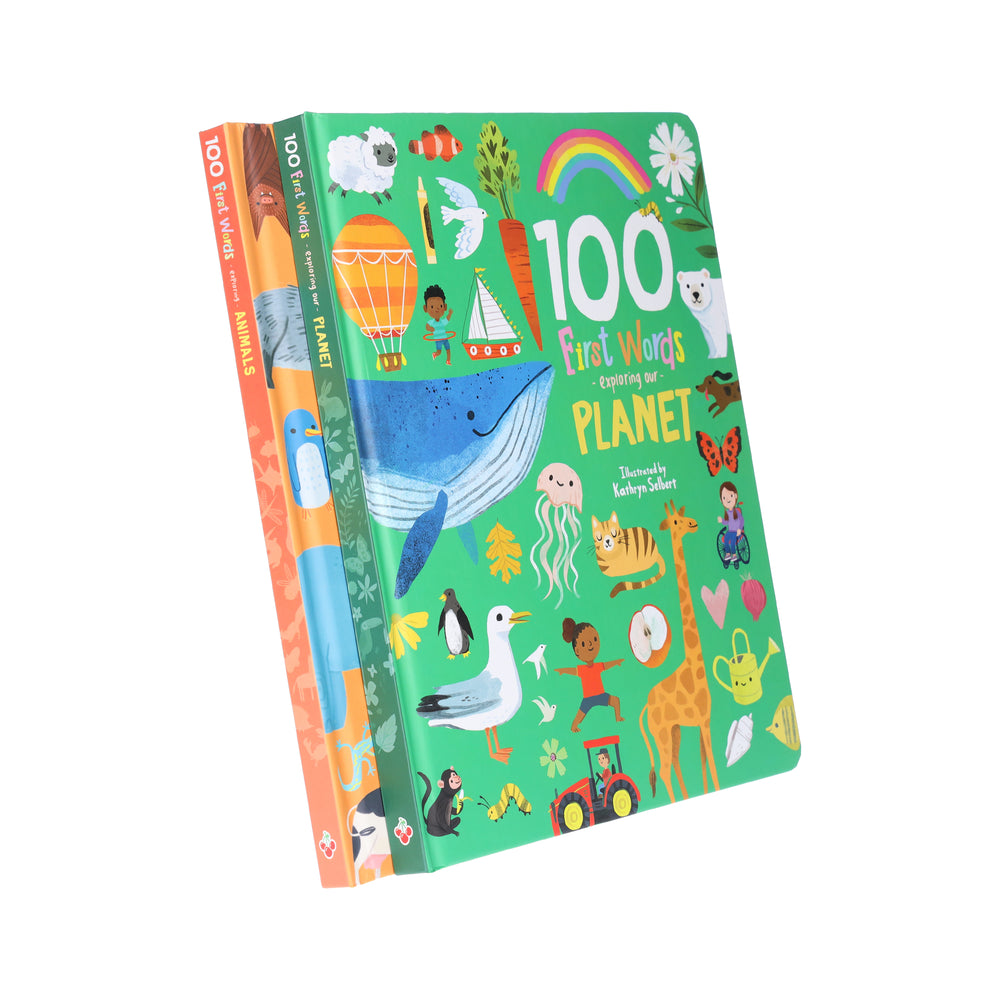 100 First Words Exploring Our Planet & Exploring Animals 2 Books Collection Set - Ages 3-5 - Board Book - Bangzo Books Wholesale