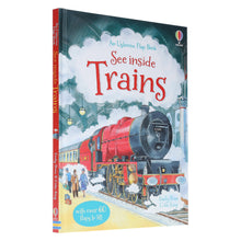 Load image into Gallery viewer, An Usborne Flap Book Series See Inside Trains by Emily Bone &amp; Colin King Ages 6+ - Board Book