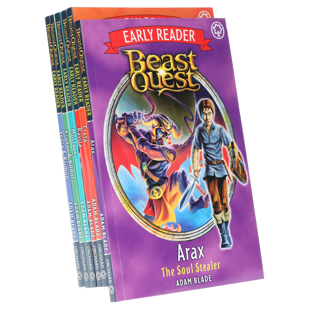 Beast Quest Early Reader Series By Adam Blade 6 Books Collection Set - Ages 5-7 - Paperback