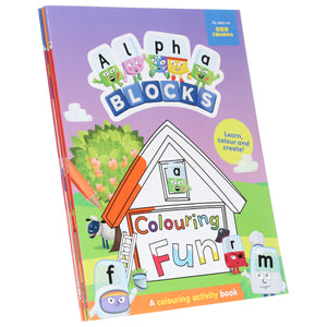 Colouring Fun: Numberblocks, Colourblocks & Alphablocks 3 Books Collection Set - Ages 3-6 - Paperback