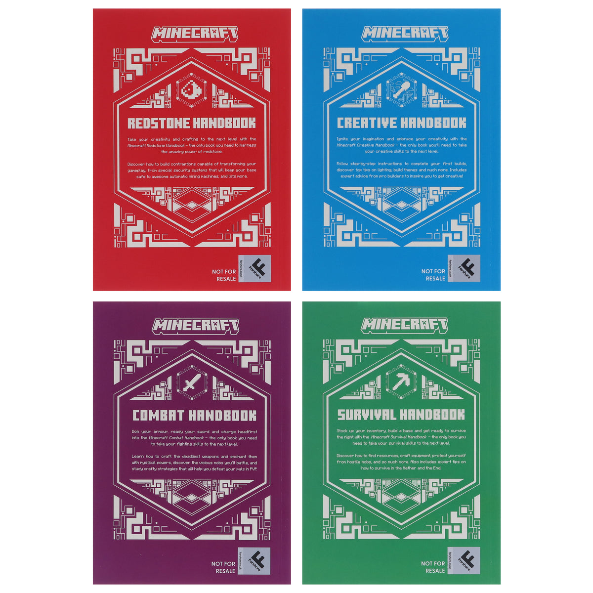 Minecraft Handbook Collection by Mojang AB: 4 Books Set - Ages 8-10 ...