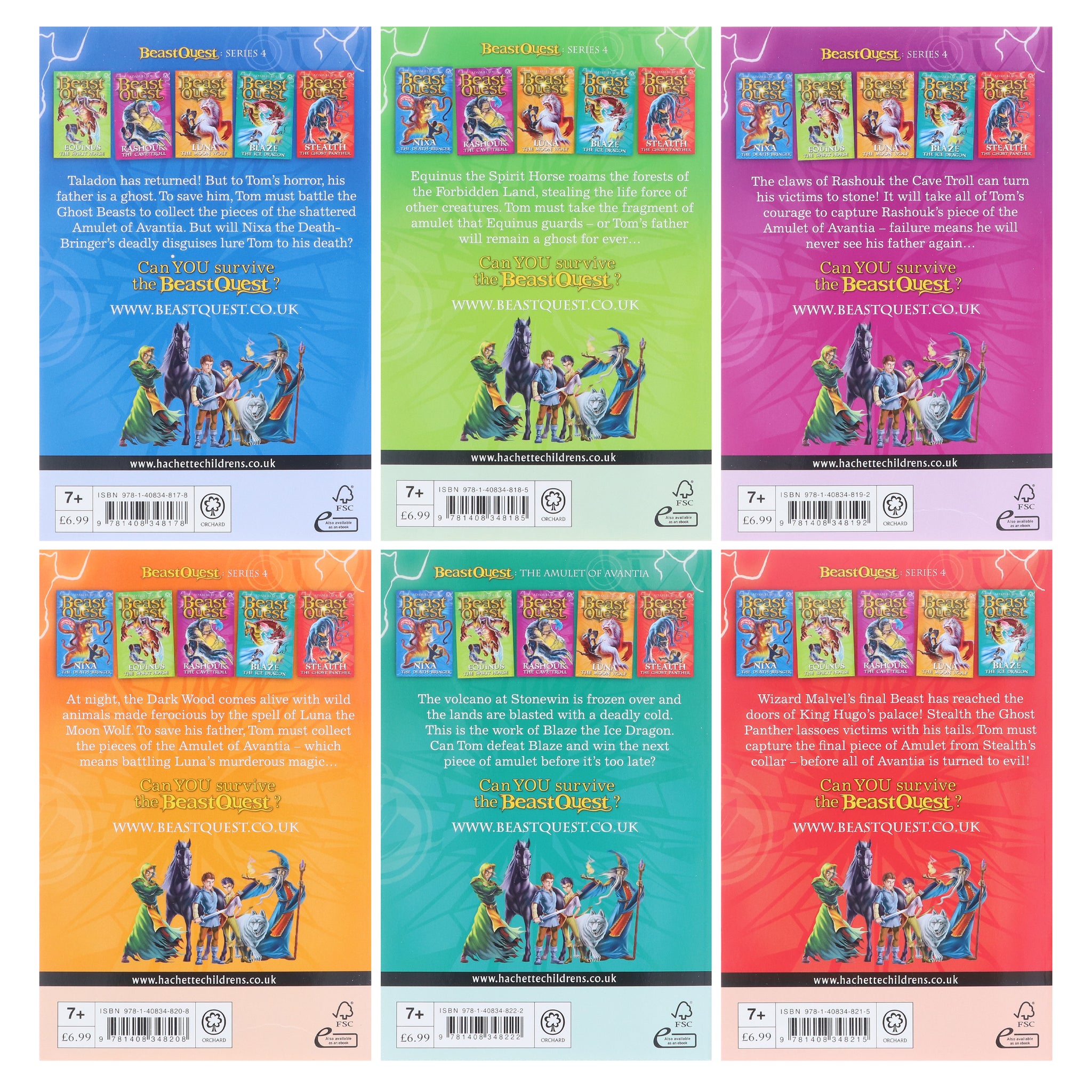 Beast Quest Rashouk Beast Quest Series 4 by Adam Blade: 6 books Collection Set - Ages 7-9 ...