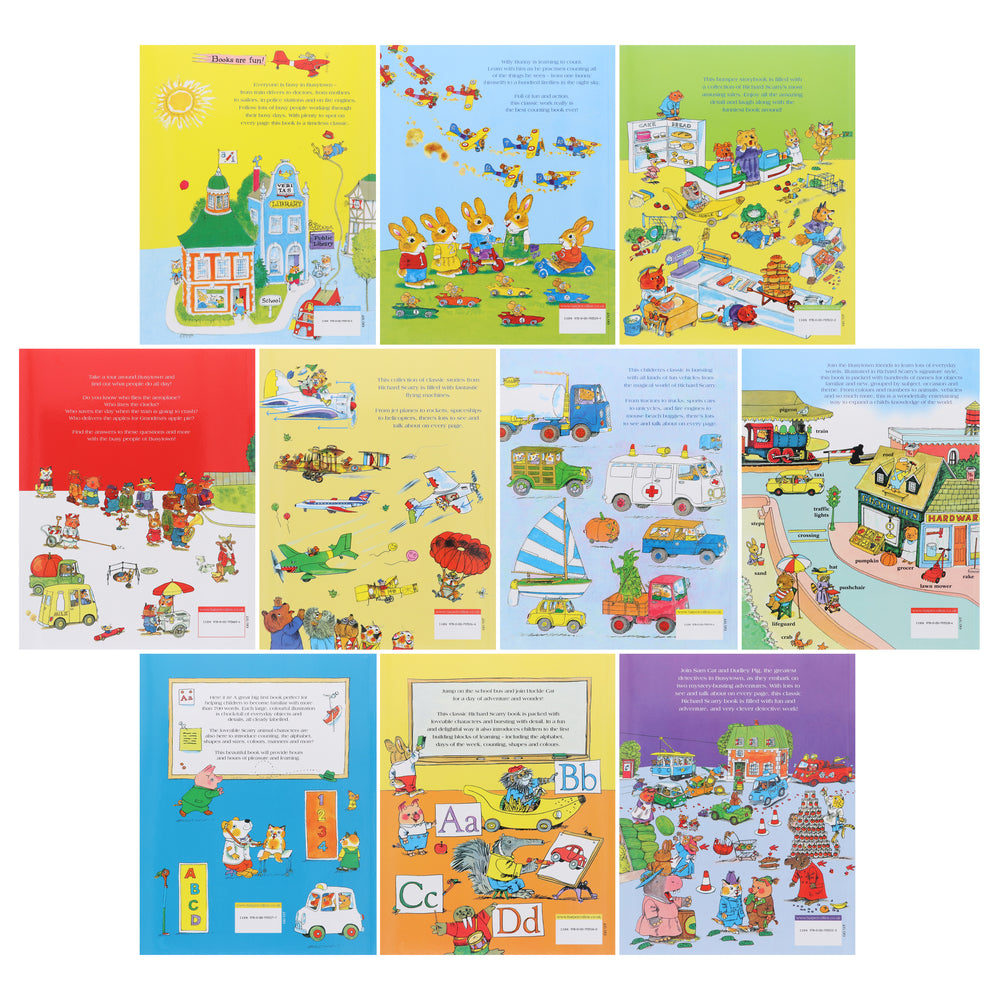Richard Scarry's Collection 10 Books Set Best First Book Ever - Ages 2-7 - Paperback - Bangzo Books Wholesale