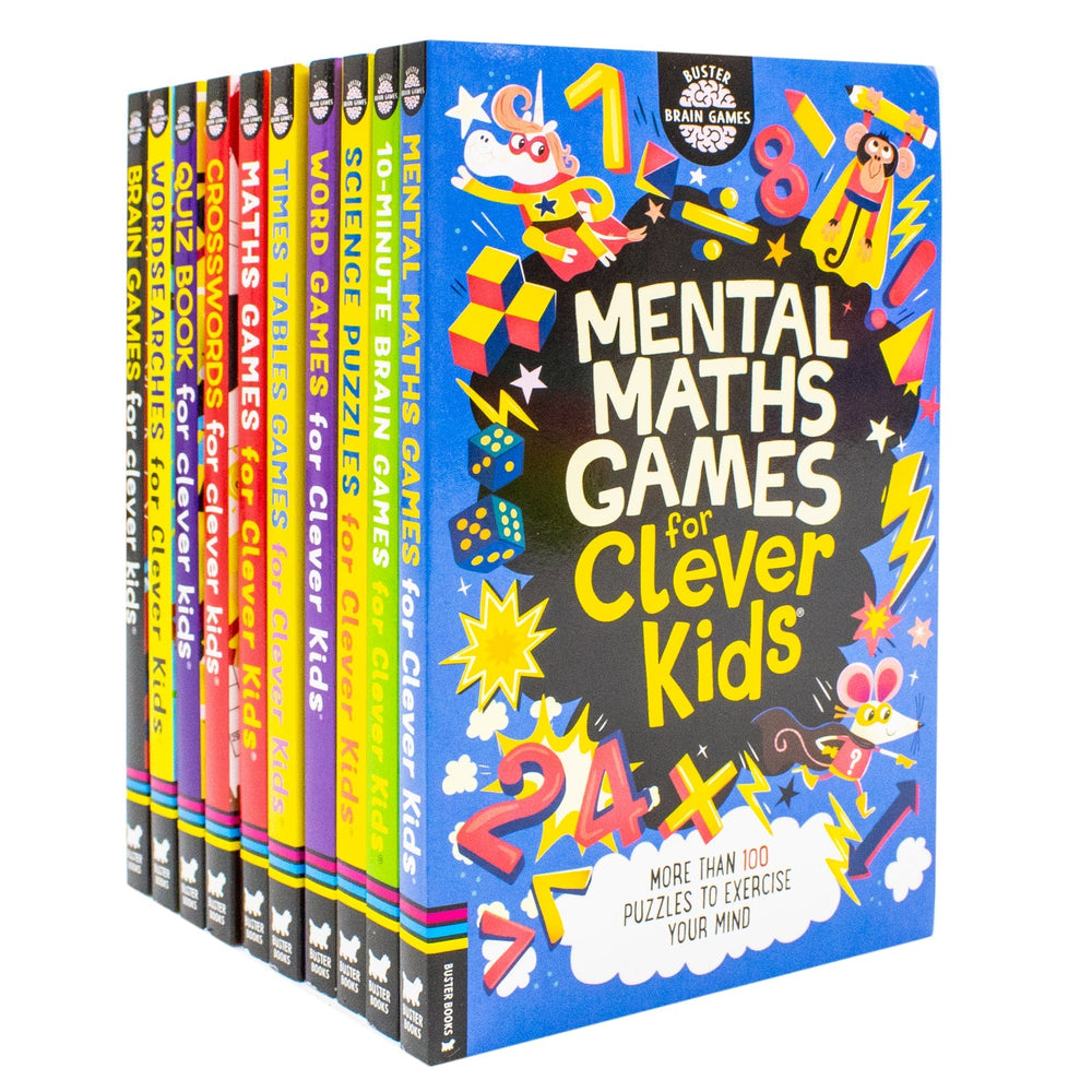 Brain Games For Clever Kids by Gareth Moore & Chris Dickason 10 Activity Books Collection Set - Ages 8-11 - Paperback - Bangzo Books Wholesale