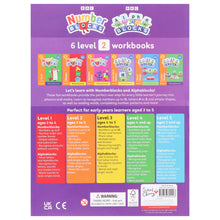 Load image into Gallery viewer, Numberblocks and Alphablocks (Orange: Level 2) Collection 6 Workbooks Set With Fun Stickers - Ages 3-5 - Paperback - Bangzo Books Wholesale
