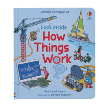 Load image into Gallery viewer, Usborne Lift-The-Flap Look Inside How Things Work by Rob Lloyd Jones - Ages 5+ - Board Book