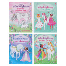 Load image into Gallery viewer, Usborne: Sticker Dolly Dressing Unicorns Pack by Fiona Watt 4 Books Collection Box Set - Ages 5+ - Paperback