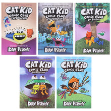 Load image into Gallery viewer, Cat Kid Comic Club by Dav Pilkey 5 Books Collection Set - Graphic Novels - Ages 7-12 - Hardback
